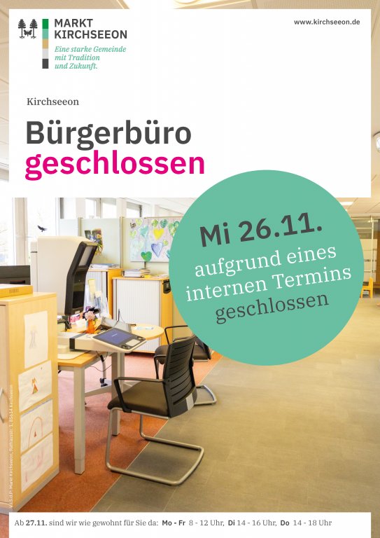 Bürgerbüro am 26.11. geschlossen