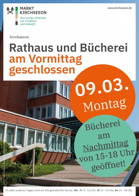 Rathaus geschlossen 9.03. nachmittags